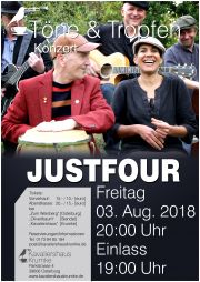 Tickets für Töne & Tropfen mit JUST4 am 03.08.2018 - Karten kaufen